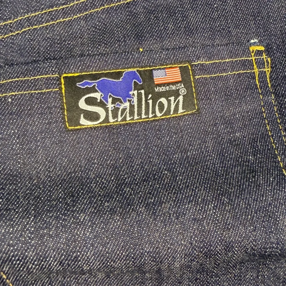 Stallion Straight Leg Jeans L Blue Indigo High Rise Made in USA Cotton Denim
